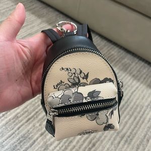 Coach mini backpack bag charm